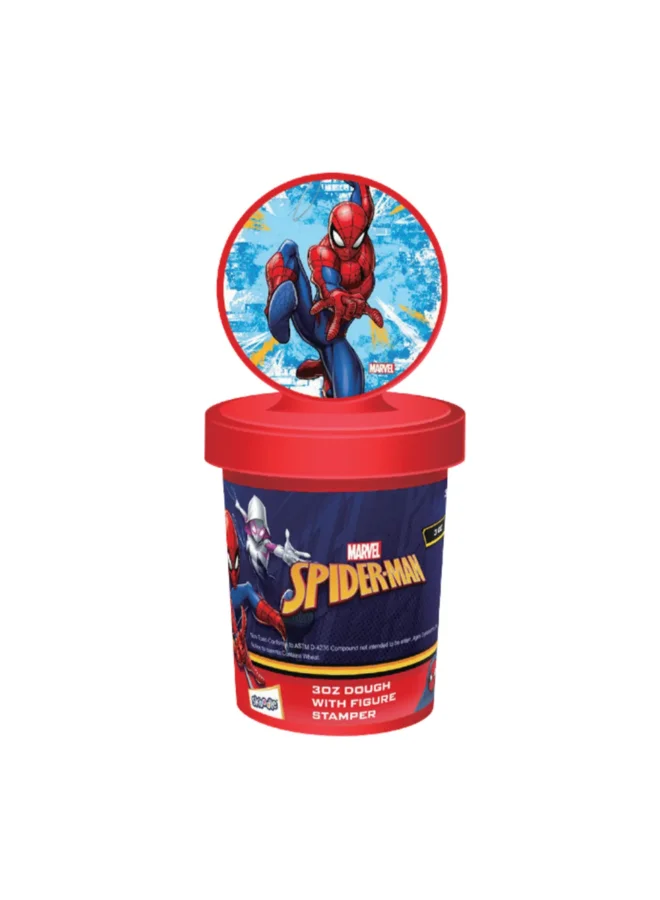 MARVEL Spiderman Clay Dough with Figure Stamper Multicolour 3oz 100381